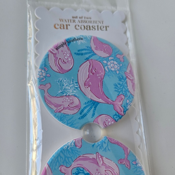 Simply Southern Blue and Pink Car Coasters - Picture 5 of 6
